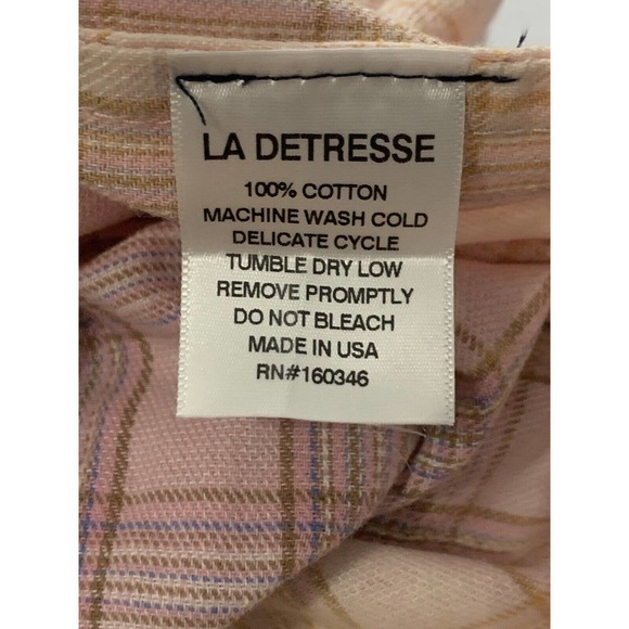 La Detresse Scorpio Light Dark Pink Multicolored Flannel New Size Small - Picture 7 of 7